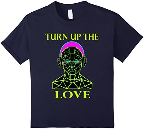 Kids Turn up the Love- Musical Shirts Musically Shirts EDM Shirts 6 Navy