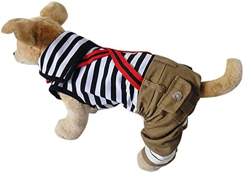 Pet Cotton Plaid Shirt Style Overalls Jumpsuit Soft Autumn Winter Dog Clothes for Cat Puppy Pet, M