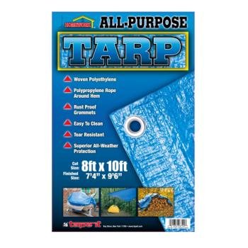 Polyethelene Blue Tarp - 8 ft x 10 ft Case Pack 24