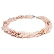 HinsonGayle Triple Strand Pink Cultured Pearl and Rose Quartz Torsade Necklace