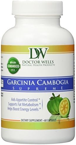 Garcinia Cambogia Supreme All Natural Fat Burner, Appetite Suppressant, Energy Enhancement and Weight Loss Supplement To Melt Belly Fat by Doctor Wells Natural Health Products