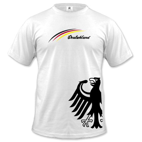 DEUTSCHLAND – GERMANY – EM 2012 – HERREN – T-SHIRT in Weiss by Jayess Gr. XL