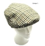 Mens Wool Tweed Flat Cap