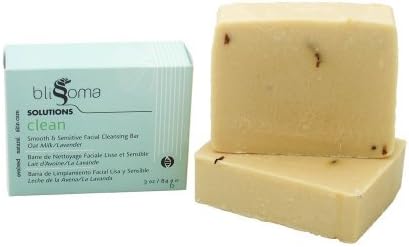 Blissoma natural skincare Clean Smooth &amp; Sensitive Organic Facial Cleansing Bar with Oatmilk and Lavender by Blissoma Solutions Skincare