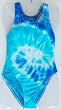 Girls 1 PC T-Back Tie Dye Turq/Blue Sizes 2T-14/16