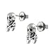 Sterling Silver Skull & Crossbone Stud Earrings