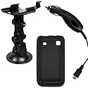 SUPER SET Samsung i9000 Galaxy S Zubehör: i9000 KFZ Halterung + i9000 Hülle + i9000 KFZ Ladekabel