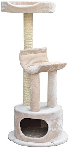 PETPALS GROUP Multi-Level Fleece with Massive Lounge &amp; Condo Hideout, 24 x 24 x 56"