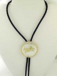 German Silver Bullrider Bolo Tie
