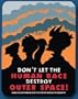 Futurama Collectible Tin Cubicle Sign "Don't Let The Human Race Destroy Outer Space!"