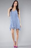 Sauce The Poco Fringe Dress in Smurf,Dresses for Women