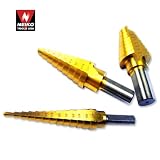 Buy 1 8 - 1 2 Titanium M2 Steel HSS Step Drill Bit by Neiko
