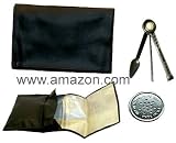 Roll Up Leather Pipe Tobacco Pouch W Pocket Tamper Tool and Moistener