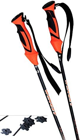 Winget Snowflake Baskets for Winget Mountain Alpine Ski Poles 2 Pairs+ Wrist Strap 1 Pair