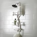 White Bird Bath Caddy