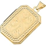 14K Yellow Gold Book Beaded Locket