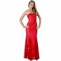 Formal Evening Gown. Stretch Satin Dress with Sheer Keyhole for Prom, Party, Wedding by Sean Collection (70178)