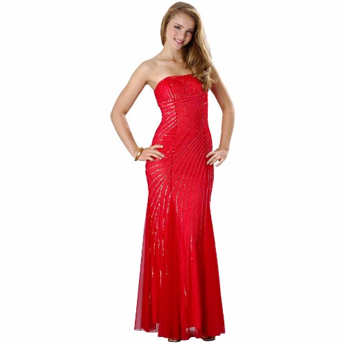 Formal Evening Gown. Stretch Satin Dress with Sheer Keyhole for Prom - Party - Wedding by Sean Collection (70178)