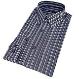 Bagutta Variegated Striped Gray/Blue Snap Collar Dress Shirt