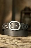 Vintage Leather Jean Belt with Nailheads