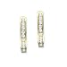 14K Yellow Gold 1/4 ct. Diamond J-Hoop Earrings