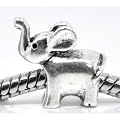 Believe Beads �1 x Antique Silver Plated 'Ellie The Elephant' Charm Bead for Pandora/Troll/Chamilia Style Charm Bracelet.