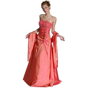 Off Shouldered Miniature Flower Taffeta Prom Dress Off Shouldered Miniature Flower Taffeta Prom Dress
