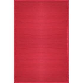 Anji Mountain Bamboo Chairmat and Rug Co. Villager 7-Foot-by-10-Foot Bamboo Rug, Crimson