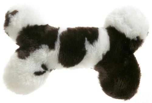 West Paw Design Zoo Bone Animal Print Squeak Toy for Dogs, Cow