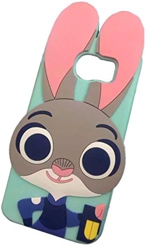 S6 Case, LliVEER 3D Cartoon Bunny Utopia animals Zootopia Smart Lovely Rabbit Judy Hopps Police Soft Silicone Back Case Cover for Samsung Galaxy S6 Mint Green