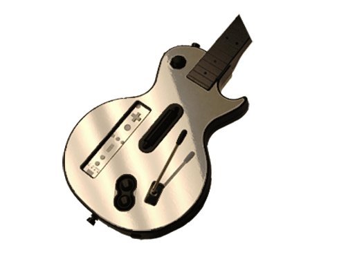 Guitar Hero III 3 (GH3) for Nintendo Wii Skin - NEW - SILVER CHROME MIRROR system skins faceplate decal mod