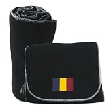 SOFT SCARF BLACK FLAG EMBROIDERY  ROMANIA  COUNTRY