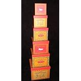 Bistro Style Nested Stackable Decorative Boxes