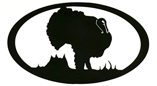7055 Inc Rustic Elements Turkey Oval Metal Wall Art, Hammered Black