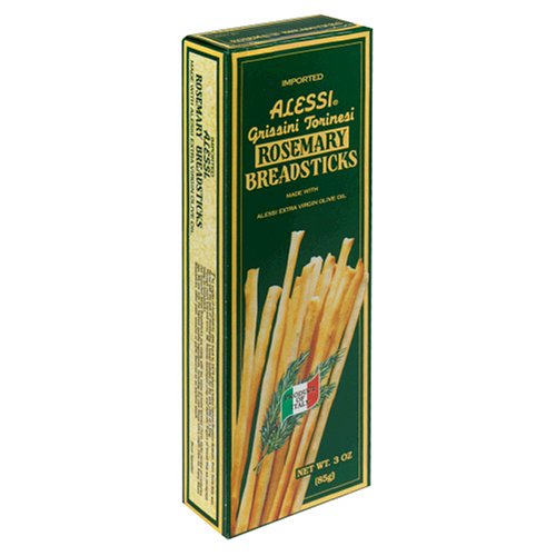Alessi Rosemary Breadsticks, 3-Ounce Boxes (Pack of 12)