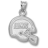 University of Illinois Flat Helmet Pendant (Silver)