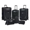 Travelers Club 6-pc. Two Tone Luggage Set - Black