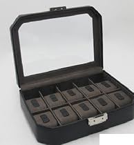 Morelle Lincoln Leather Watch Box, 10 Watches
