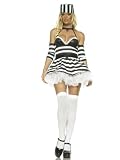 Sexy Jailbait Theatre Costumes Prisoner Convict Black White
