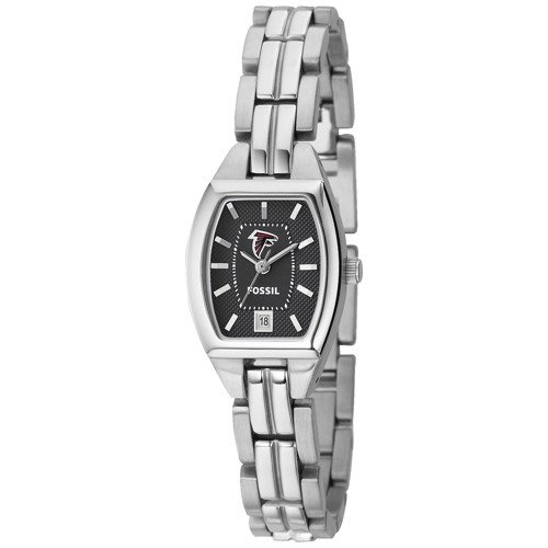Atlanta Falcons Wrist Watch : Fossil Atlanta Falcons Ladies Stainless Steel Analog Cushion Watch