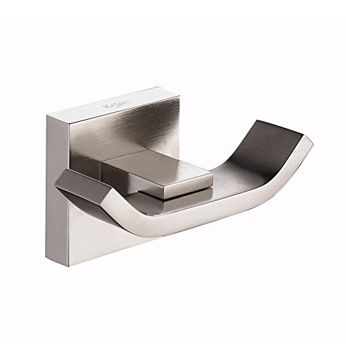 Kraus KEA-14401BN Aura Bathroom Accessories - Double Hook Brushed Nickel