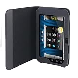 Navitech Genuine Black Napa Leather Flip Open 7 Inch Book Style Carry Case / Cover for the Dell streak 7 Android Tbalet Device