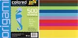 Origami Colored Folding Squares- 500 8x8 Sheets