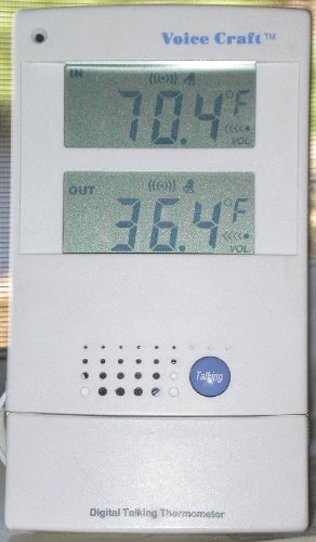 Talking Indoor/outdoor Digital Thermometer and Alarm Clock