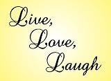 Wall Decal Word Vinyl Sticker Art - Live, Love, Laugh