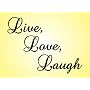Wall Decal Word Vinyl Sticker Art - Live, Love, Laugh