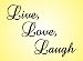 Wall Decal Word Vinyl Sticker Art - Live, Love, Laugh