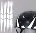 Sporting Goods : Reflective White Bicycle Helmet Decals