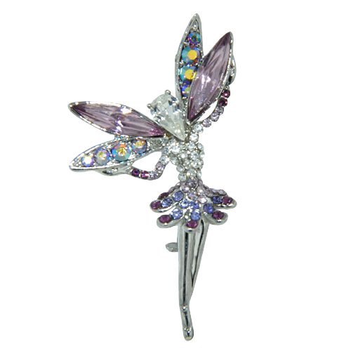 Pugster Pink Magic Fairy Brooch