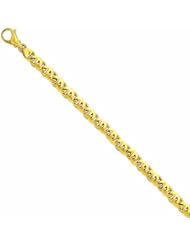 Genuine 14K Yellow Gold 7.8Mm Polished Fancy Link Bracelet 8 Inches 100% Satisfaction Guaranteed.